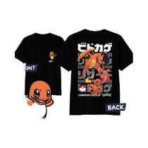 Camiseta Masculina De Algodão Pokémon Charmander Para O Verão, Estilo Y2K Harajuku, Solta E Casual, Camiseta Masculina De Algodão Pokémon Charmander Para O Verão, Estilo Y2K Harajuku, Solta E Casual,