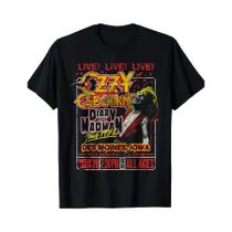 Camiseta Masculina De Algodão Puro Ozzy Osbourne Diary Tour Com Estampa Transferida a Quente - Camiseta Masculina De Algodão Puro Ozzy Osbourne Diary Tour Com Estampa Transferida a Quente -