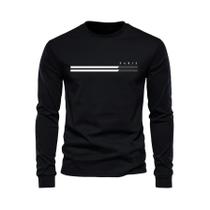 Camiseta Masculina De Algodão Solta E Confortável Para O Verão, Gola Redonda Grande, Manga Longa,