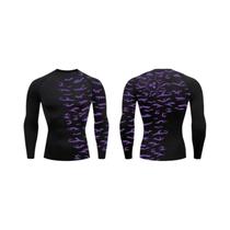 Camiseta Masculina de Compressão com Estampa 3D - Secagem Rápida para Academia e Treino