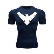 Camiseta Masculina De Compressão De Secagem Rápida Com Estampa Gráfica De Manga Curta Para Academia,