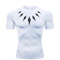 Camiseta Masculina De Compressão De Secagem Rápida Fitness Academia Anime Corrida Treino Verão Top