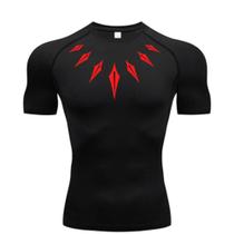 Camiseta Masculina De Compressão De Secagem Rápida Fitness Academia Anime Corrida Treino Verão Top