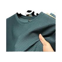 Camiseta Masculina De Malha De Seda Gelada Com Gola Redonda E Meia Manga, Elástica, Respirável E