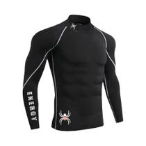 Camiseta Masculina de Manga Comprida para Corrida e Academia - Compressão e Secagem Rápida