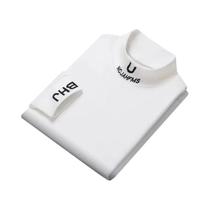 Camiseta Masculina De Manga Longa Com Gola Alta, Moda De Outono, Suéter Casual Estampado