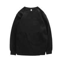 Camiseta Masculina De Manga Longa Pesada 280g 100% Algodão Oversized Lisa Cor Sólida