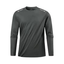 Camiseta Masculina De Manga Longa Refletiva De Secagem Rápida Para Corrida E Academia, Pullover Camiseta Masculina De Manga Longa Refletiva De Secagem Rápida Para Corrida E Academia, Pullover