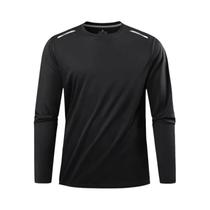 Camiseta Masculina De Secagem Rápida E Respirável Para Caminhada, Manga Longa Com Elasticidade Suave Camiseta Masculina De Secagem Rápida E Respirável Para Caminhada, Manga Longa Com Elasticidade Suave
