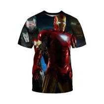 Camiseta Masculina De Verão Com Estampa 3D Dos Heróis Da Marvel Thor E Homem De Ferro, Camiseta