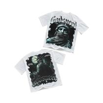 Camiseta Masculina De Verão Com Estampa Da Estátua Da Liberdade E Lua, Gola Redonda, Confortável,