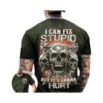 Camiseta Masculina De Verão Com Estampa De Caveira, Gola Redonda, Confortável, Respirável, Moderna