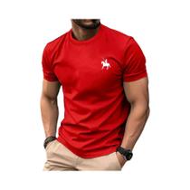 Camiseta Masculina De Verão Em Algodão Com Estampa De Cavaleiro, Casual, Solta, Gola Redonda E Manga