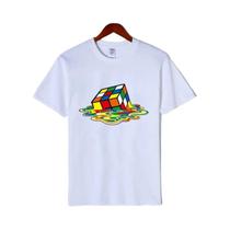 Camiseta Masculina De Verão Em Mistura De Algodão Com Estampa Quadrada Mágica, Gola Redonda, Casual, Camiseta Masculina De Verão Em Mistura De Algodão Com Estampa Quadrada Mágica, Gola Redonda, Casual,