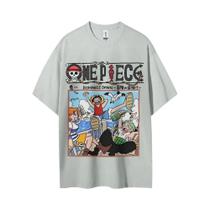 Camiseta Masculina De Verão Oversized Em Algodão Respirável Com Tema De Quadrinhos Para Uso Casual E