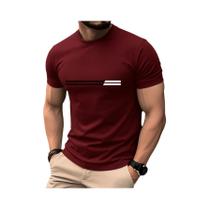 Camiseta Masculina De Verão Slim Fit Em Algodão Com Estampa De Letras Paris, Gola Redonda, Manga