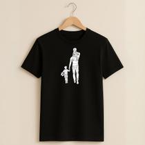 Camiseta Masculina Dia dos Pais Estampa Futebol Pai de dois 150 Presente Carinho Pai Amor Herói