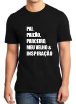 Camiseta Masculina Dia Dos Pais Paizão Parceiro Meu Velho