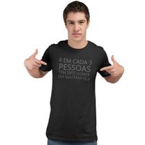 Camiseta Masculina Dificuldade em Matemática Preta