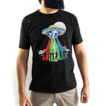 Camiseta Masculina Disco Voador Preta