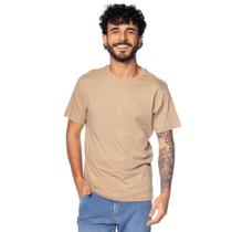 Camiseta Masculina Dixie Básica Manga Curta Caqui Camiseta Masculina Dixie Básica Manga Curta Caqui