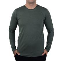 Camiseta Masculina Docthos ML Slim Verde - 766873