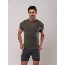 Camiseta Masculina Dry Fit Academia Poliamida Gym Patra Cor:Mescla EscuroTamanho:P Camiseta Masculina Dry Fit Academia Poliamida Gym Patra Cor:Mescla EscuroTamanho:P