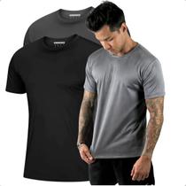 Camiseta Masculina Dry Fit Gola Redonda Manga Curta 02 Unidades