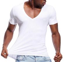 Camiseta Masculina dry Fit Gola V Cavada Masculina Manga Curta