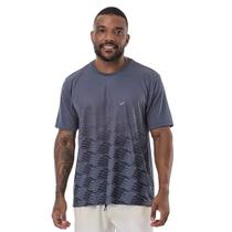 Camiseta Masculina Dry Moderna com Estampa Geométrica Elite