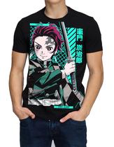 Camiseta Masculina Dymom Slayer Tanjiro Camisa Blusa Infantil Animes