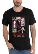 Camiseta Masculina E Baby Look Feminina Halloween The Horror Tour Camisa Dia Das Bruxas - DTF