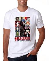 Camiseta Masculina E Baby Look Feminina Halloween The Horror Tour Camisa Dia Das Bruxas - DTF Camiseta Masculina E Baby Look Feminina Halloween The Horror Tour Camisa Dia Das Bruxas - DTF
