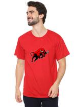 Camiseta masculina eco canyon bulls vermelho