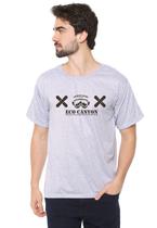 Camiseta Masculina Eco Canyon Snowboarding Cinza