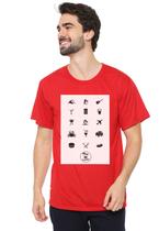 Camiseta masculina eco canyon the summer vermelho