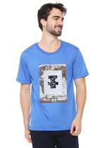 Camiseta masculina eco canyon under azul