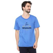 Camiseta Masculina Eco Canyon Wildlife Azul