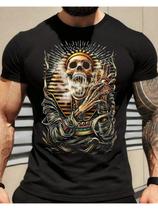 Camiseta Masculina em Algodão com Estampa de Múmia Egípcia