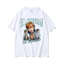 Camiseta Masculina Engraçada Ed Sheeran Number One Superfan Meme Retrô Gótica Casual Manga Curta