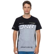 Camiseta Masculina Especial Onbongo Nonos Preta/Cinza ON262