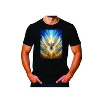 Camiseta Masculina Espírito Santo Fé, Luz e Proteção em Cada Detalhe