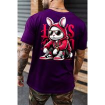 Camiseta Masculina Estamapda Coelho Bunny Streetwear Camisa Manfinity Estilo