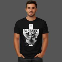 Camiseta Masculina Estampa Blessed Jesus Cristo Moda Evangelica Camiseta Masculina Estampa Blessed Jesus Cristo Moda Evangelica