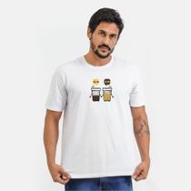 Camiseta Masculina estampa copo frase divertida-100% Algodão 30.1