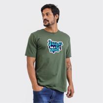 Camiseta Masculina estampa escrita cristã JESUS IS KING-100% Algodão 30.1