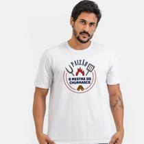 Camiseta masculina estampa frase paizão o mestre do churrasco ref.rp0406