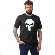 Camiseta Masculina estampa Justiceiro Caveira Algodão Confortável Camiseta Masculina estampa Justiceiro Caveira Algodão Confortável