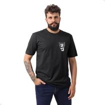 Camiseta Masculina Estampa Mão Rock Frente e Costas Confortavel Camiseta Masculina Estampa Mão Rock Frente e Costas Confortavel