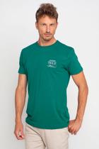 Camiseta Masculina Estampa Peace Polo Wear Verde Escuro